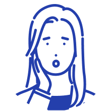 困っている顔のイラスト