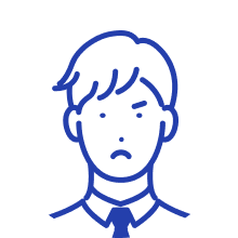 困っている顔のイラスト